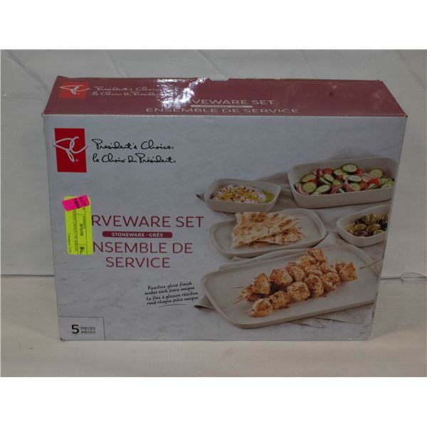 PRESIDENT CHOICE 5 PC SERVER SET