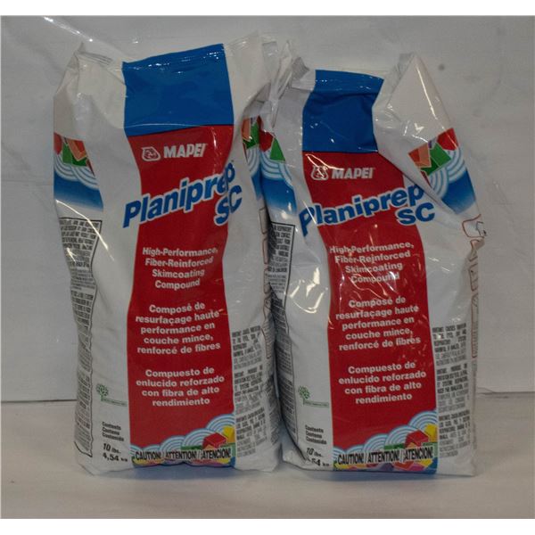 2 BAGS PLANIPATCH FLOOR SKIMCOAT 10LB EACH