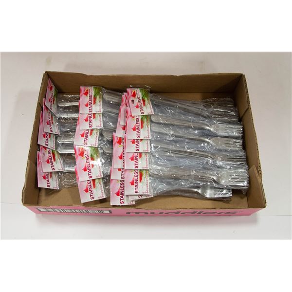 FLAT OF 150 STAINLESS STEEL FORKS