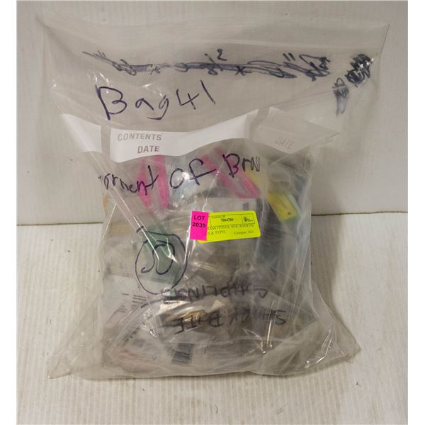 50 BRASS FITINGS; NEW; ASSORTED SIZES & TYPES