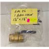 Image 1 : 1 NEW 1/4 TURN BALL VALVE; BRASS; 1 1/4" x 1 1/4"