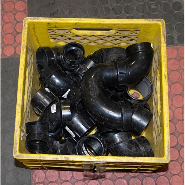 42 PEICES NEW ABS FITTINGS; ASSORTED SIZES & TYPES