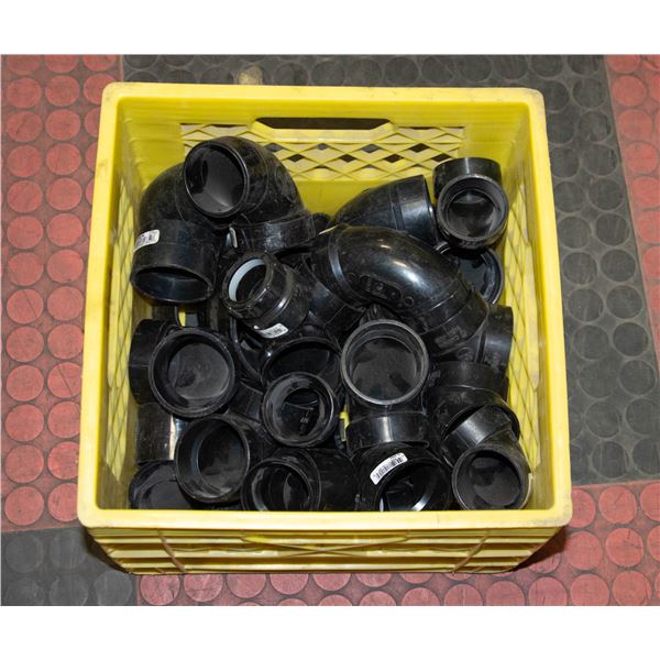 42 PEICES NEW ABS FITTINGS; ASSORTED SIZES & TYPES