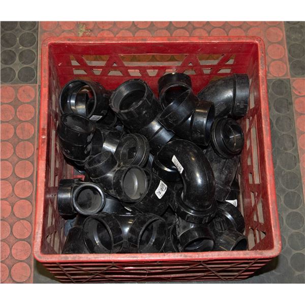 42 PEICES NEW ABS FITTINGS; ASSORTED SIZES & TYPES
