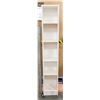 Image 1 : WHITE WOODEN 5 TIER SHELF 59-1/2" X 8" X 10-1/2"