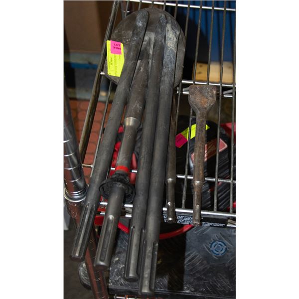 LOT OF JACK HAMMER BITS