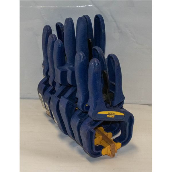 SET OF IRWIN QUICK GRIP CLAMPS