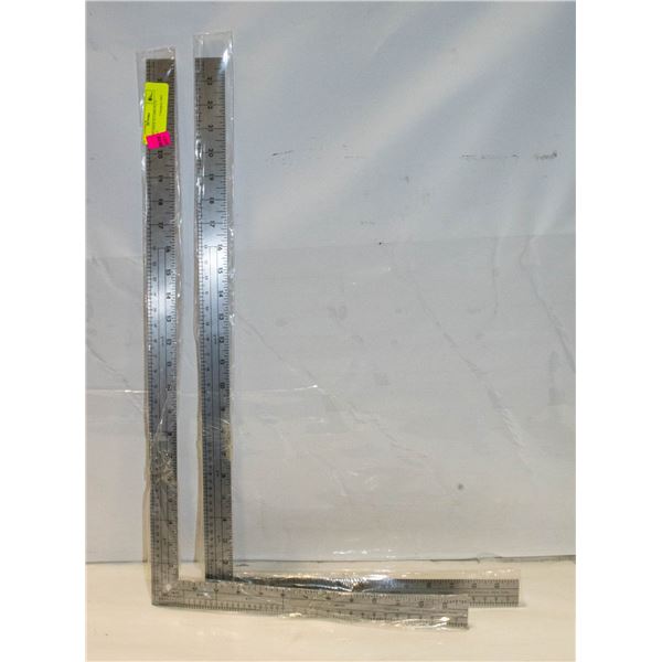 2 SQUARE EDGE RULERS PLUS HARDHAT