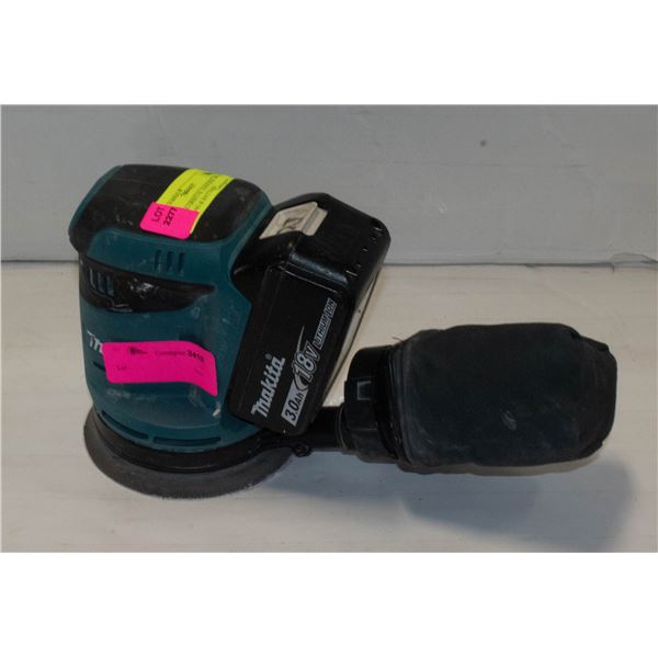 MAKITA ORBITAL SANDER WITH DUST BAG & BATTERY