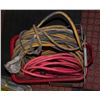 Image 1 : BIN WITH 2 LARGE HEAVY DUTY EXTENSION CORDS 1 WITH