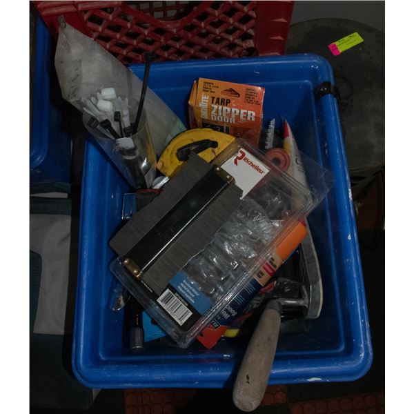 BIN OF MIXED ESTATE TOOLS