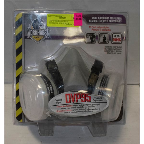 NEW WORKHORSE DUAL CARTRIDGE RESPIRATOR