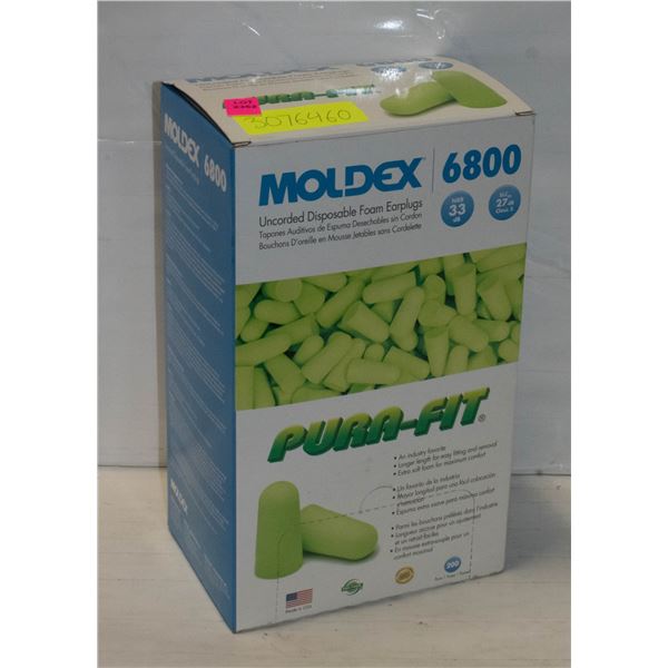 MOLDEX 6800 UNCORDED DISPOSABLE FOAM EARPLUGS