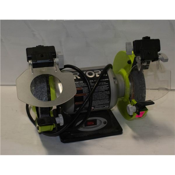 RYOBI 6" BENCH GRINDER 1/2" IN ARBOR