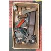 Image 1 : BOX OF ASSORTED ANTIQUE TOOLS