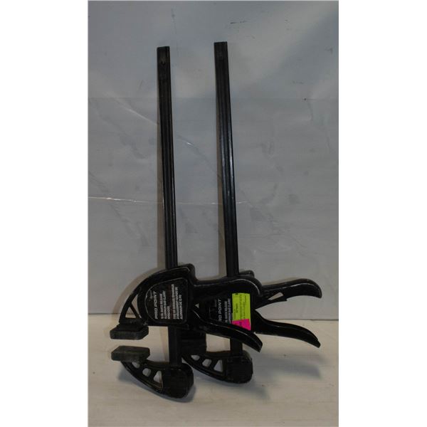 PAIR OF PRO-POINT 24" QUICK RELEASE BAR CLAMPS