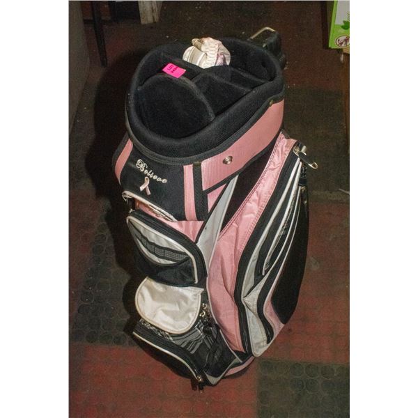 LADIES CANCER GOLF BAG POCKETS FOR EVERYTHING