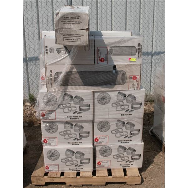 PALLET OF SELKIRK PRODUCTS INCLUDES 6" DIA 36"