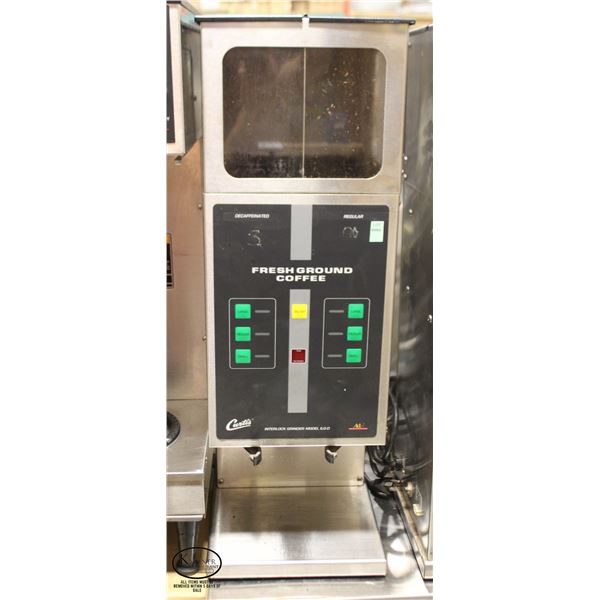 CURTIS AUTOMATIC TWIN COFFEE GRINDER W/ DUAL
