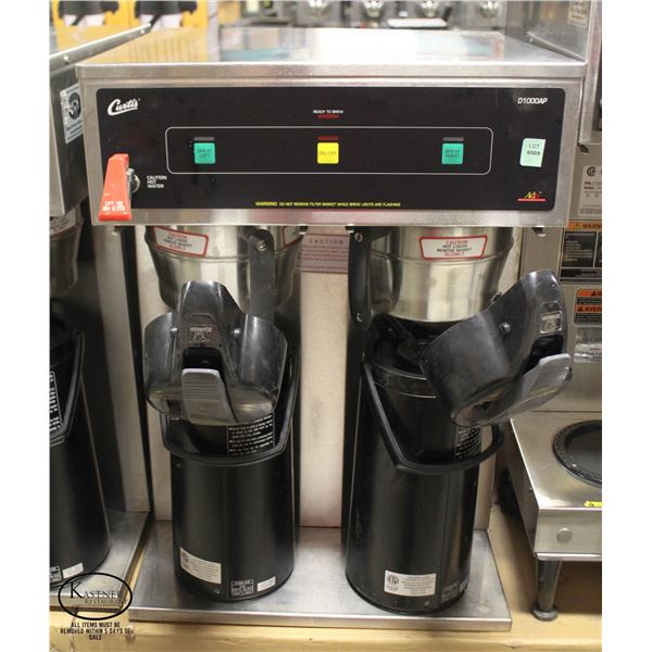 CURTIS D1000AP TWIN AUTOMATIC COFFEE BREWER W/ 2