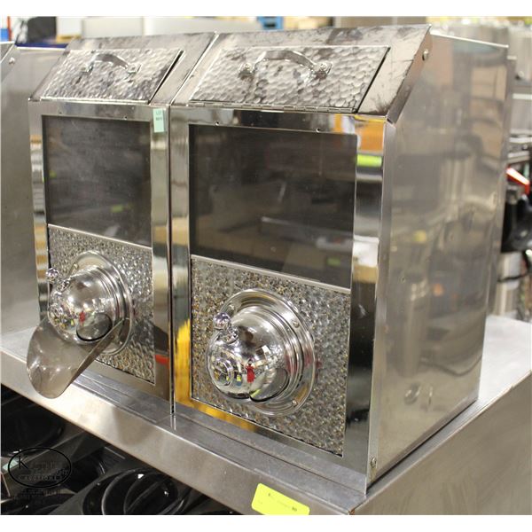 2 STAINLESS STEEL BULK COFFEE BEAN DISPENSERS