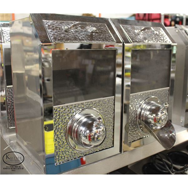 2 STAINLESS STEEL BULK COFFEE BEAN DISPENSERS