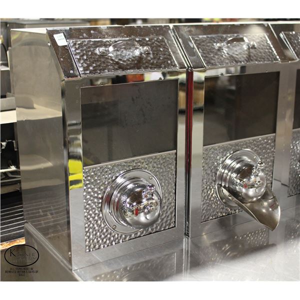 2 STAINLESS STEEL BULK COFFEE BEAN DISPENSERS