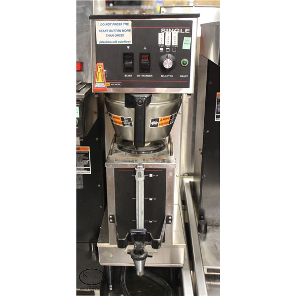 BUNN SINGLE COMMERCIAL COFFEE BREWER W/ HOT WATER