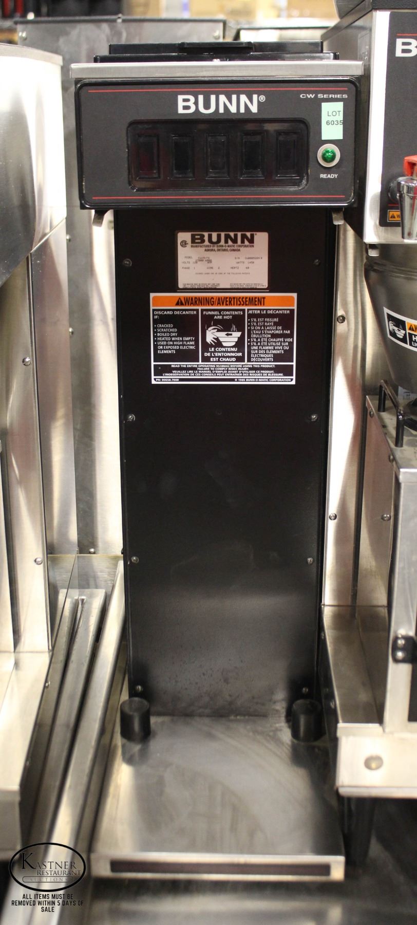 BUNN CW SERIES COMMERCIAL COFFEE BREWER