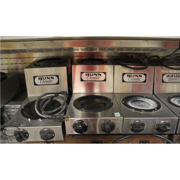 LOT OF 3 BUNN 2-BURNER CARAFE WARMER