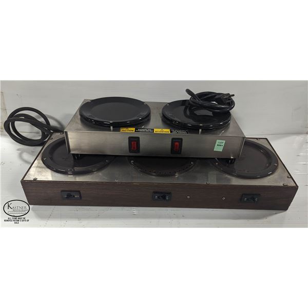 BUNN 3-BURNER CARAFE WARMER W/ 2-BURNER NEWCO