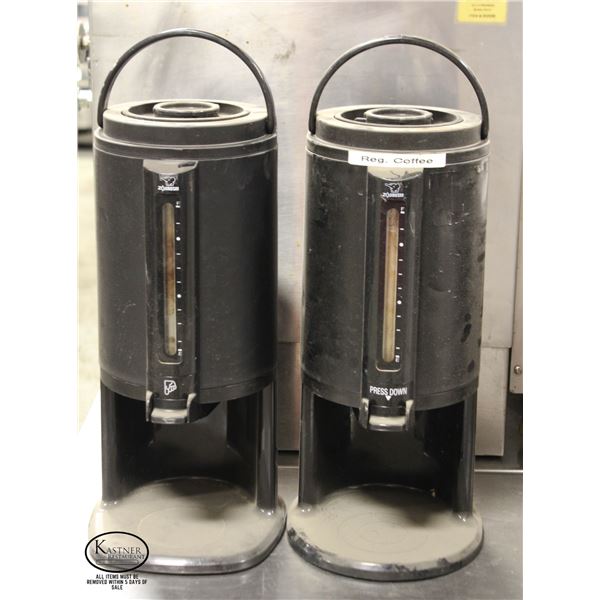 LOT OF 2 ZOJIRUSHI 2.54 LITER THERMAL GRAVITY POTS