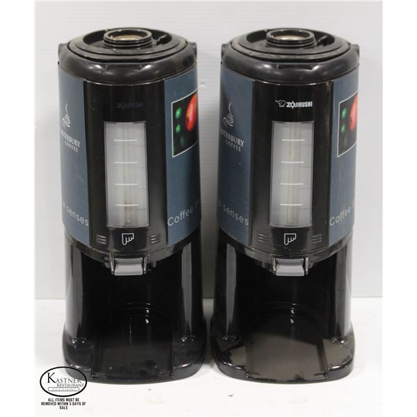 LOT OF 2 ZOJIRUSHI 2.5L THERMAL GRAVITY POTS