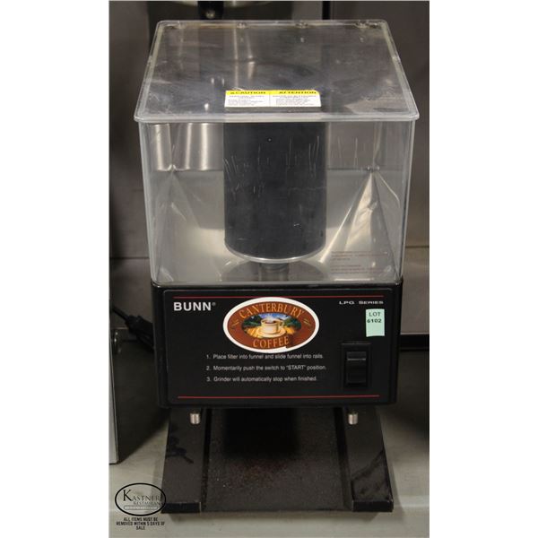 BUNN LPG SERIES LOW PROFILE COFFEE GRINDER