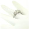 Image 7 : 14k White Gold F VS2 1.25 ctw Triple Cluster Round Brilliant Diamond Band Ring