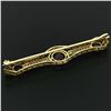 Image 5 : Antique Art Nouveau 14k Yellow Gold 2.20 ctw Old Round Garnet Filigree Pin Brooc