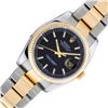 Image 1 : Rolex Mens 2T 18K Yellow Gold & Stainless Steel Black Index With Oyster Band
