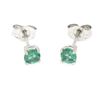 Image 1 : NEW 14k White Gold 0.35 ctw 3.5mm Round Brilliant Emerald Classic Stud Earrings