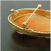 Image 5 : Vintage 14k Yellow Gold Twisted Wire Frame Carved Shell Cameo Brooch Pin Pendant