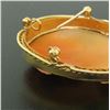 Image 6 : Vintage 14k Yellow Gold Twisted Wire Frame Carved Shell Cameo Brooch Pin Pendant