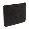Image 3 : Balenciaga Black Glitter Leather Logo-Print Zipped Clutch
