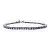 Image 1 : 3.77 ctw Diamond Tennis Bracelet - 14KT White Gold