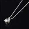 Image 1 : 0.98 ctw Diamond Solitaire Pendant 14K White Gold Chain EGL CERTIFIED