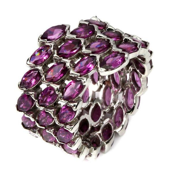 Natural Marquise Rhodolite Garnet Ring