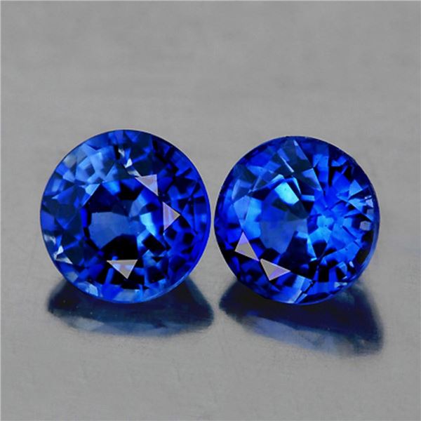 Natural Royal  Blue Sapphire Pair [Flawless-VVS]