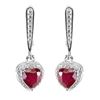 Image 2 : Natural Pigeon Blood Red Ruby Earrings