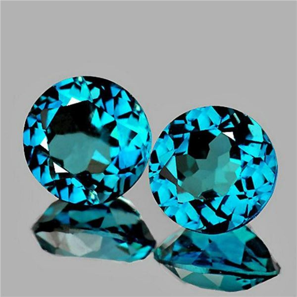 NATURAL AAA LONDON BLUE GREEN TOPAZ PAIR - FL