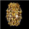 Image 2 : Natural Unheated Oval Brazil  Citrine Ring