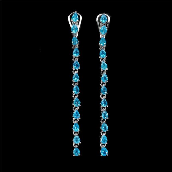 Natural Paraiba Neon Blue Apatite Earrings