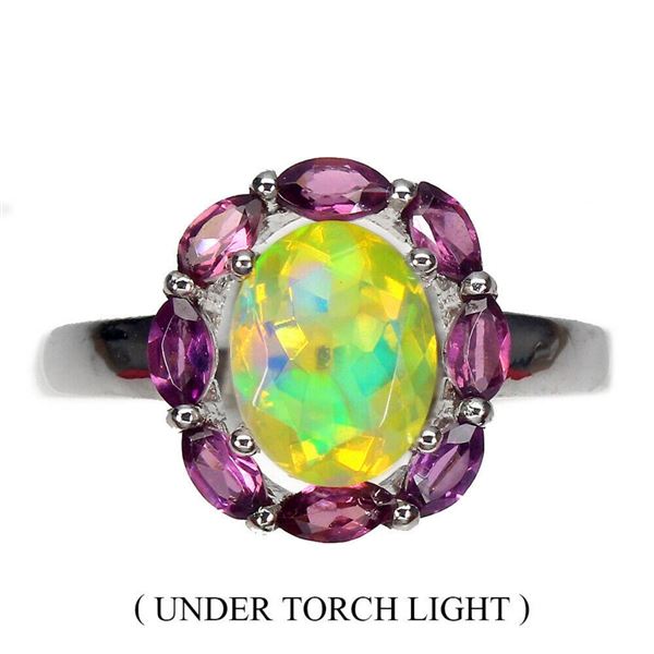 Natural Ethopian White Opal Ring